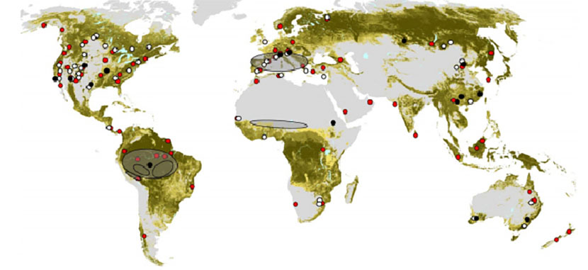 Worldwide drought events since 1970