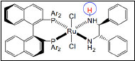 Structure of the industrially important Noyori catalyst. 